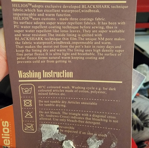 HELIOS DOG pet SNOWSUIT outfit jacket coat - RED - Picture 8 of 11